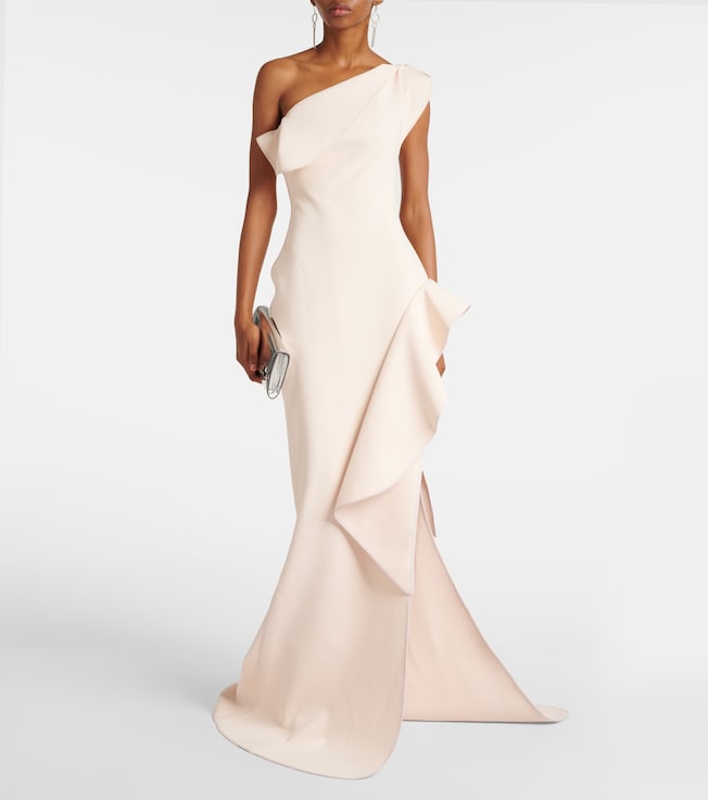 Maticevski Provenance ruffled one-shoulder gown