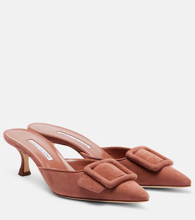 MANOLO BLAHNIK - Moiramu suede mules | Plush