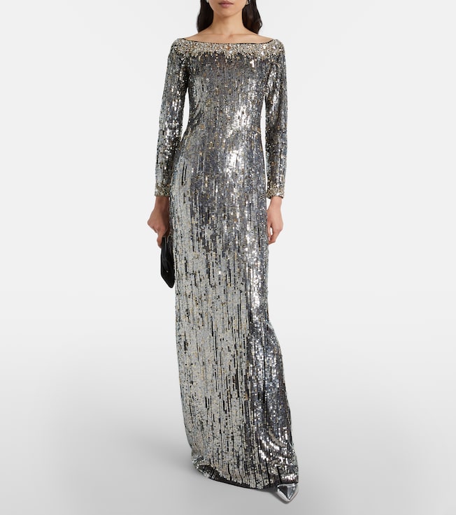 Jenny Packham Marine sequined gown