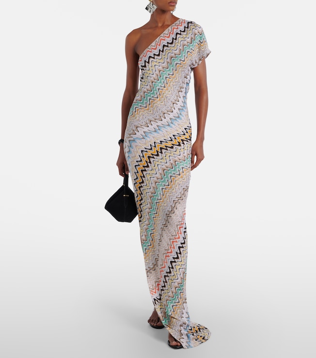 Missoni Wave one-shoulder maxi dress
