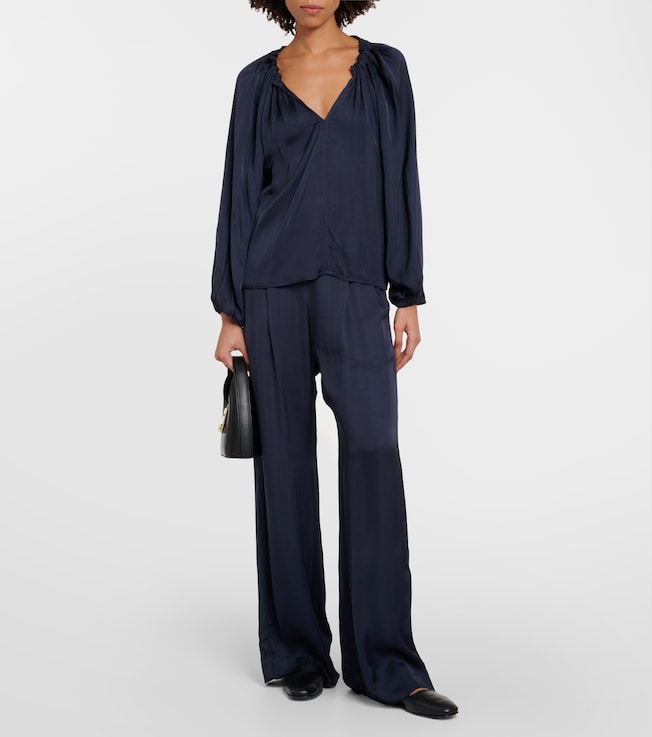 Velvet Livi satin wide-leg pants