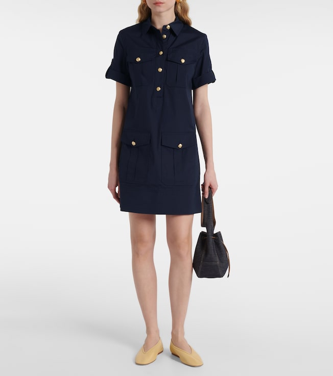 Veronica Beard Lucca embellished linen shirt dress 