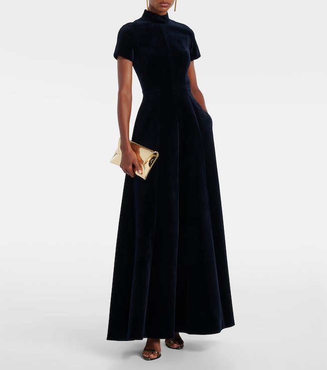 Emilia Wickstead Malinda cotton velvet gown