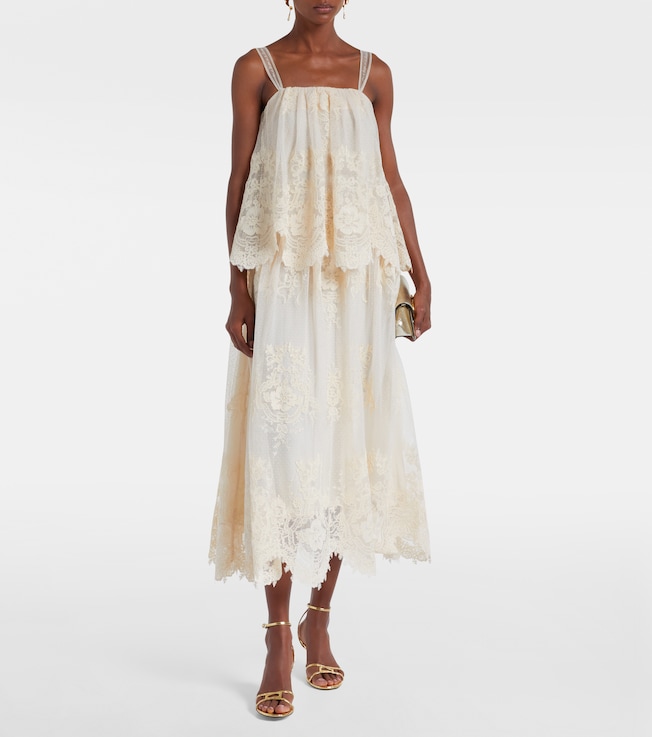 Zimmermann Hypnotic floral lace midi dress