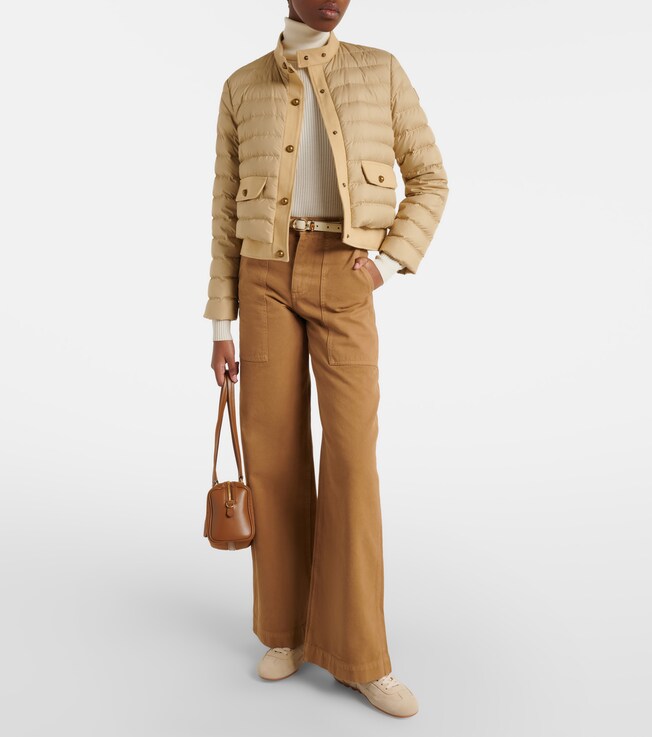 Moncler High-rise wide-leg pants