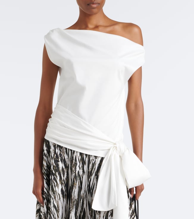 Proenza Schouler Zafira asymmetric cotton jersey top