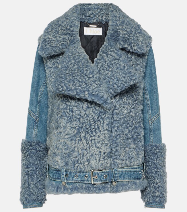 Jeansjacke mit Shearling | Chloé