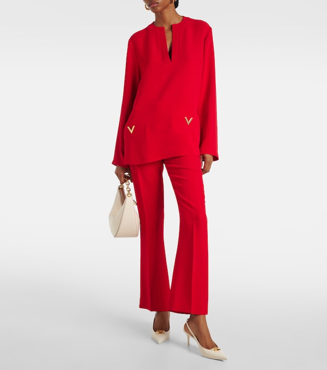 Valentino VGold Cady Couture silk top