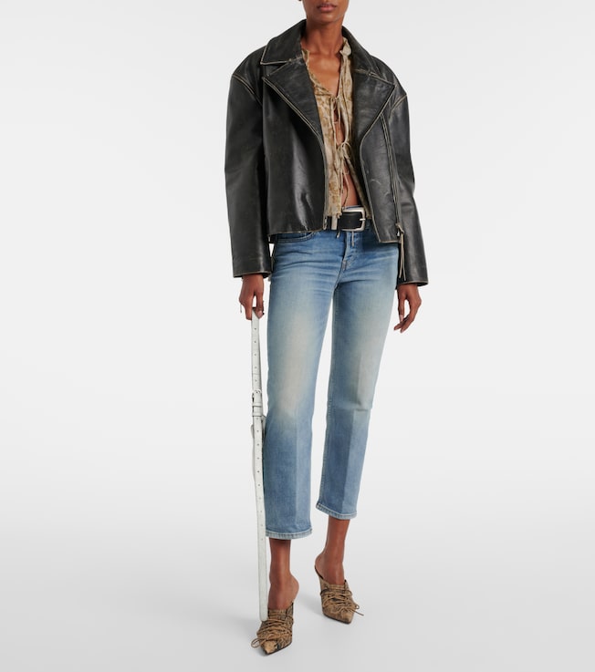 RE/DONE Mid Rise Stove Pipe straight jeans