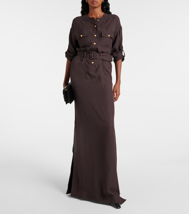 Tom Ford Striped belted shirt dress