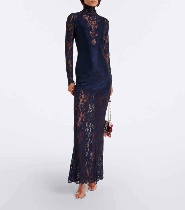 Rabanne Lace high neck maxi dress
