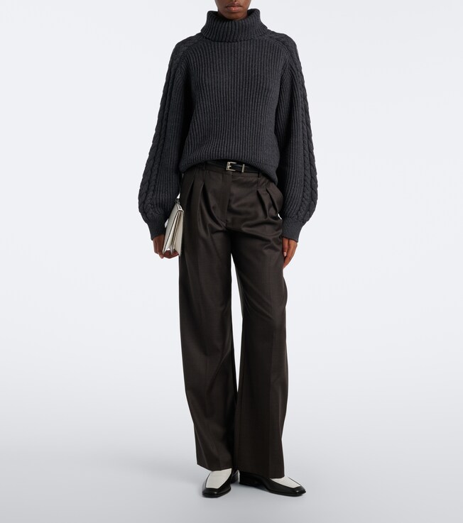 LOULOU DE SAISON Sbiru Lds pleated virgin wool pants