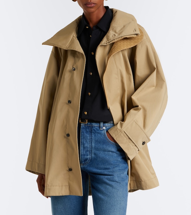 Bottega Veneta Intrecciato cotton trench coat
