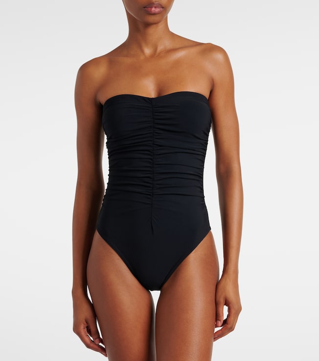 Karla Colletto Basics ruched swimsuit