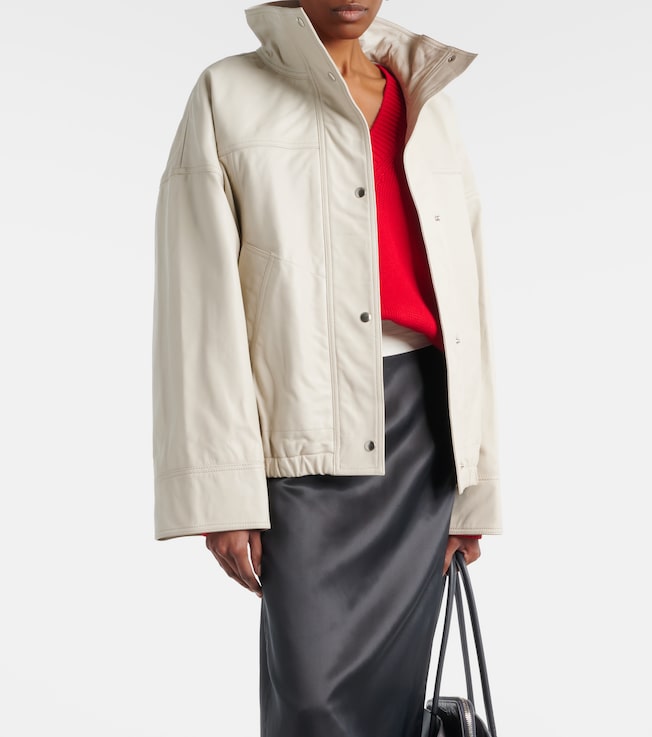 Róhe Leather bomber jacket