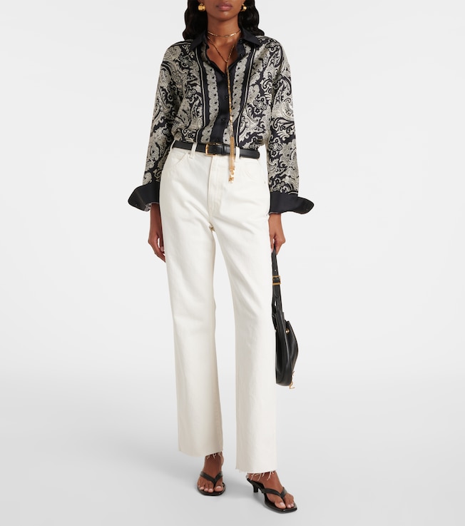 Nili Lotan Calla high-rise cropped straight jeans