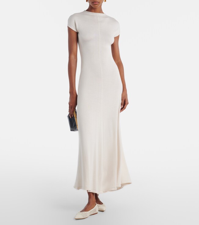 TOVE Lenore knitted wool and silk midi dress