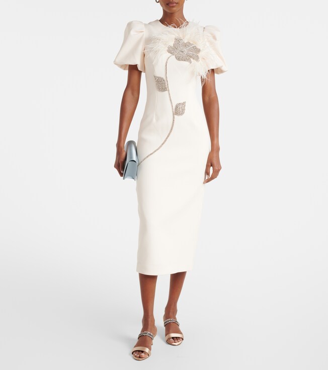 Rebecca Vallance Embellished crêpe cocktail dress