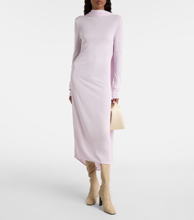 TOTEME Draped jersey midi dress