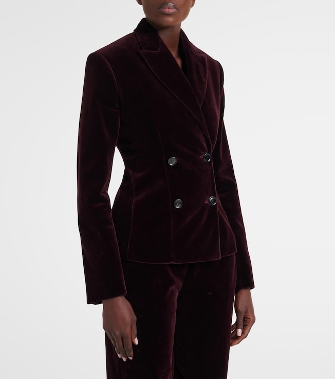 Alaïa Double-breasted cotton velvet jacket