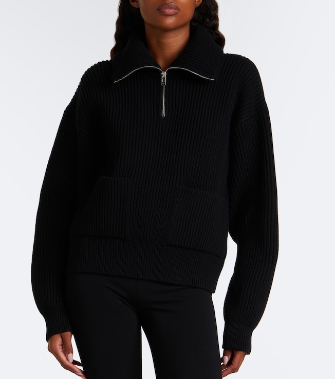 Alaïa Ribbed-knit wool and cashmere sweater