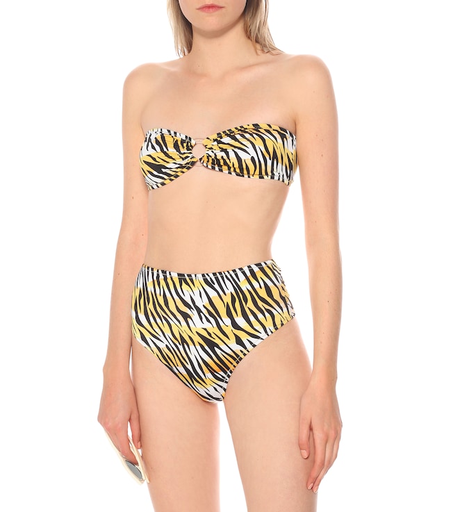 Reina Olga Hutton tiger-print bikini bottoms