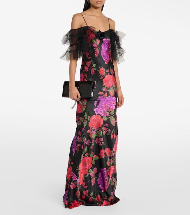 Rodarte Tiered silk tulle gown