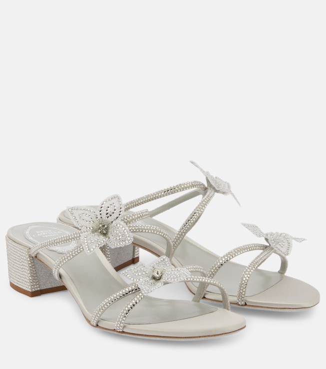 RENÉ CAOVILLA Caterina embellished bow-detail sandals