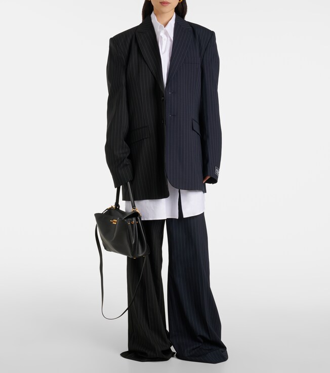 Vetements Pinstripe wool wide-leg pants