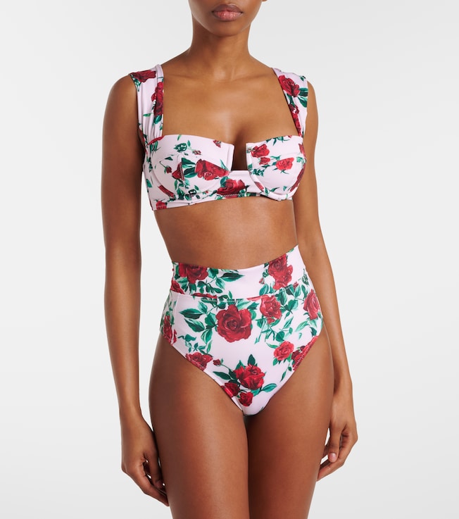 Alexandra Miro Donna floral bikini top