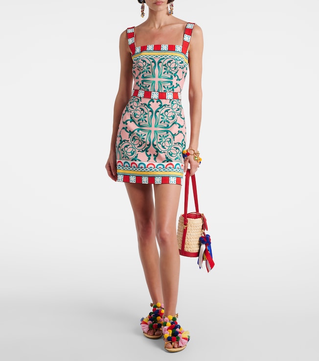 Dolce&Gabbana Taormina printed cotton-blend minidress