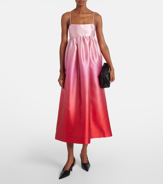 Alémais Inez ombré satin cocktail dress