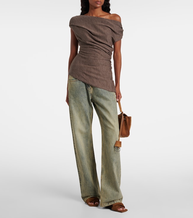 Entire Studios Draped asymmetric wool top