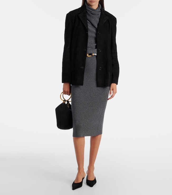 NOUR HAMMOUR Opus suede blazer