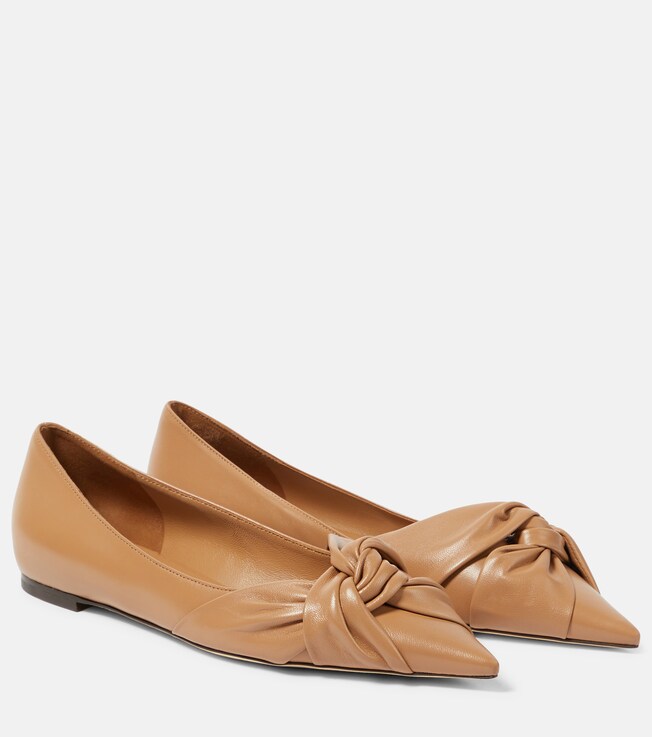 JIMMY CHOO Hedera leather ballet flats