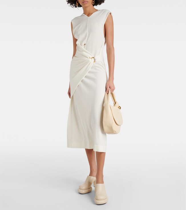 Jil Sander Virgin wool wrap dress