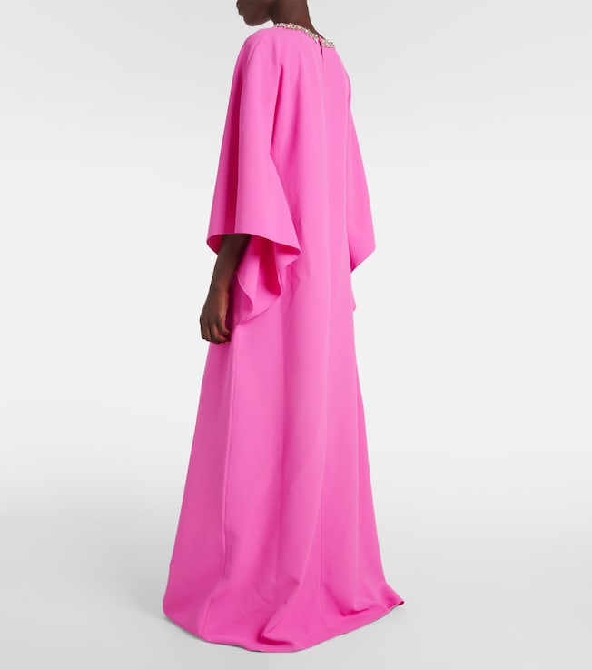 Safiyaa Safiyaa Amarella crystal-embellished crêpe gown