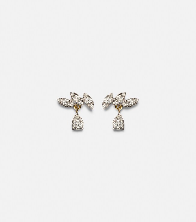 Ohrringe Muse Drop aus 10kt Gelbgold mit Diamanten | Stone and Strand
