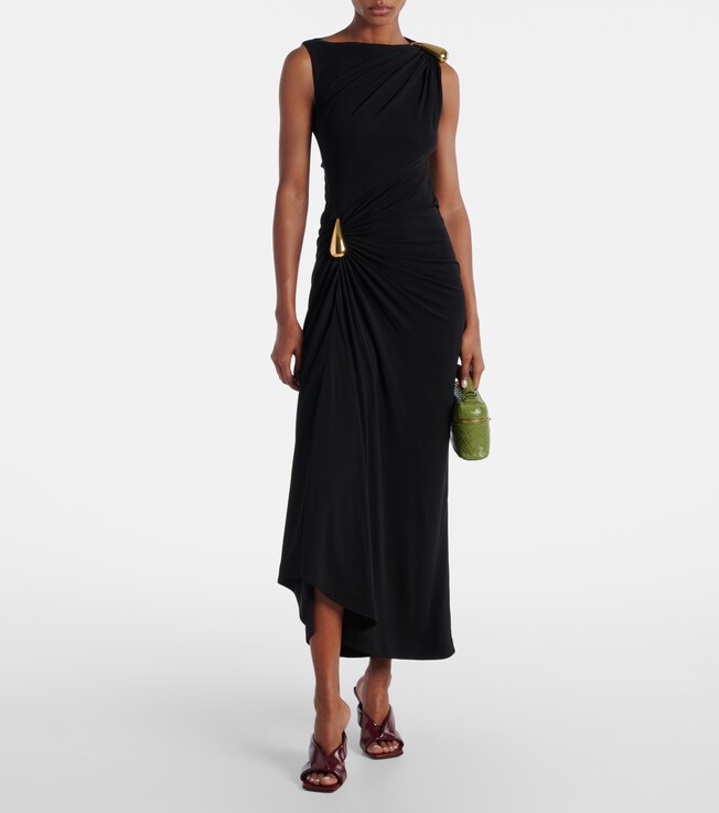 Bottega Veneta Gathered jersey maxi dress