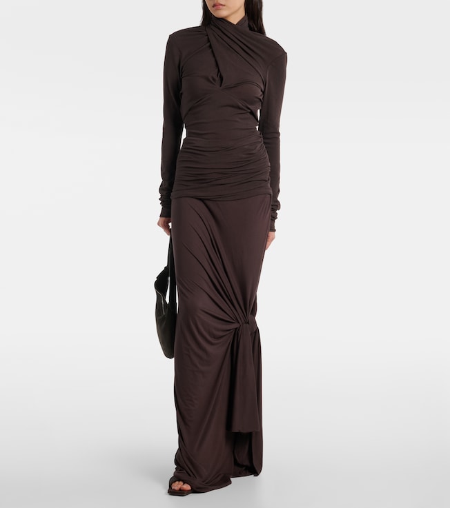 Rick Owens - Cotton jersey maxi skirt | Plush