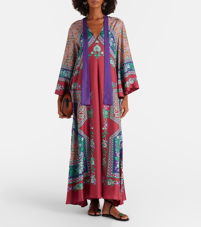La DoubleJ Magnifico printed silk maxi dress