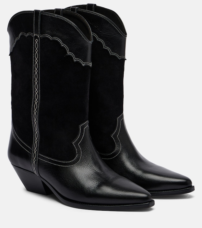 Isabel Marant Duerte 40 leather and suede cowboy boots