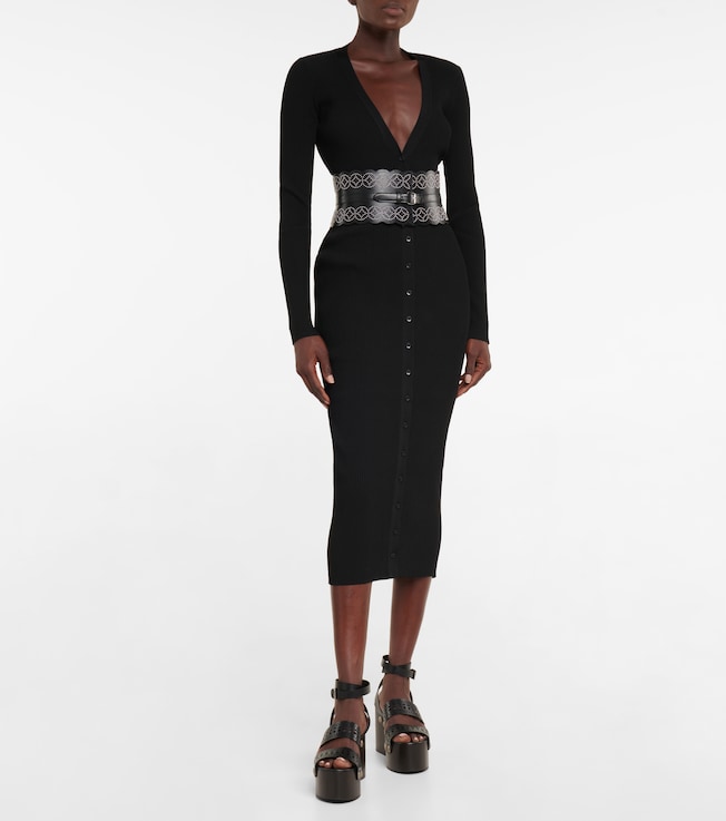 Alaïa Long-sleeved midi dress
