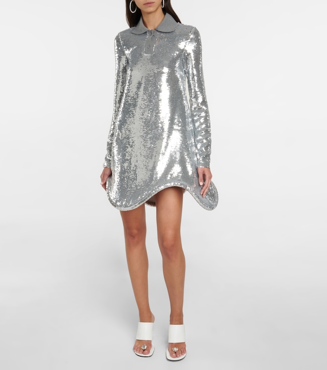 Jw Anderson Sequined polo minidress