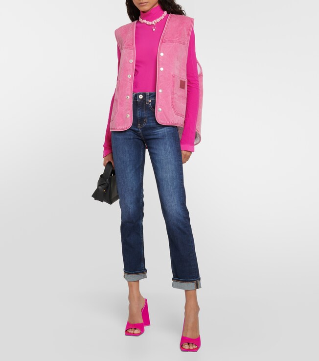AG Jeans Girlfriend mid-rise slim jeans