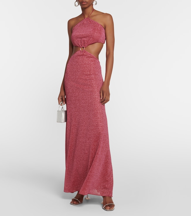 Oséree Lumière O-Gem cutout maxi dress
