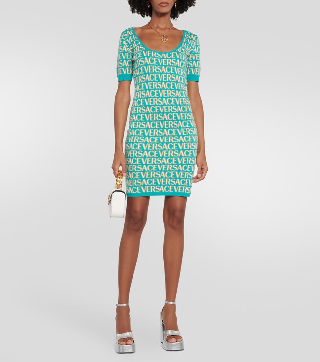 Versace Versace Allover intarsia minidress
