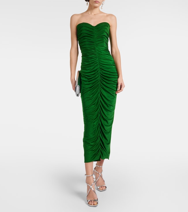 Costarellos Aveline bustier jersey midi dress