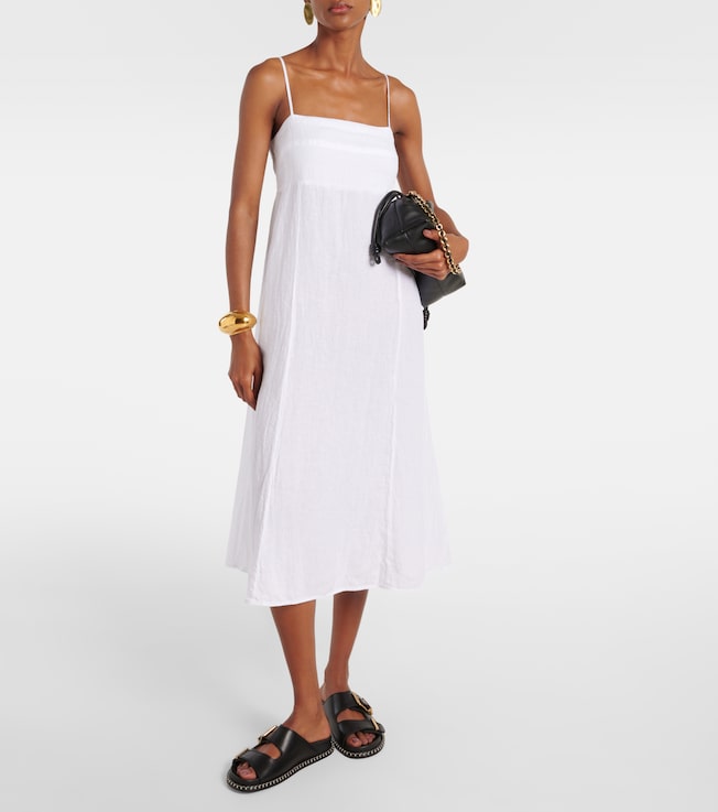 Velvet Stephie linen midi dress