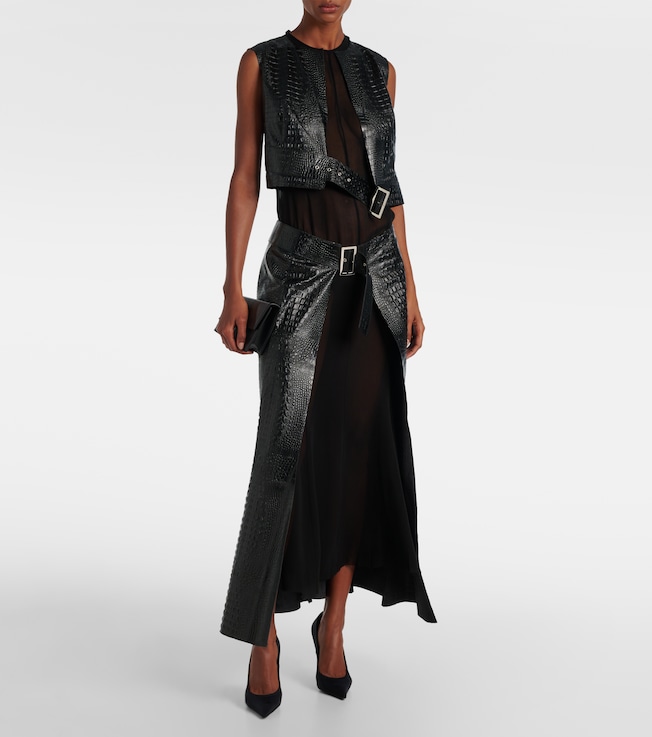 Junya Watanabe Snake-effect midi dress